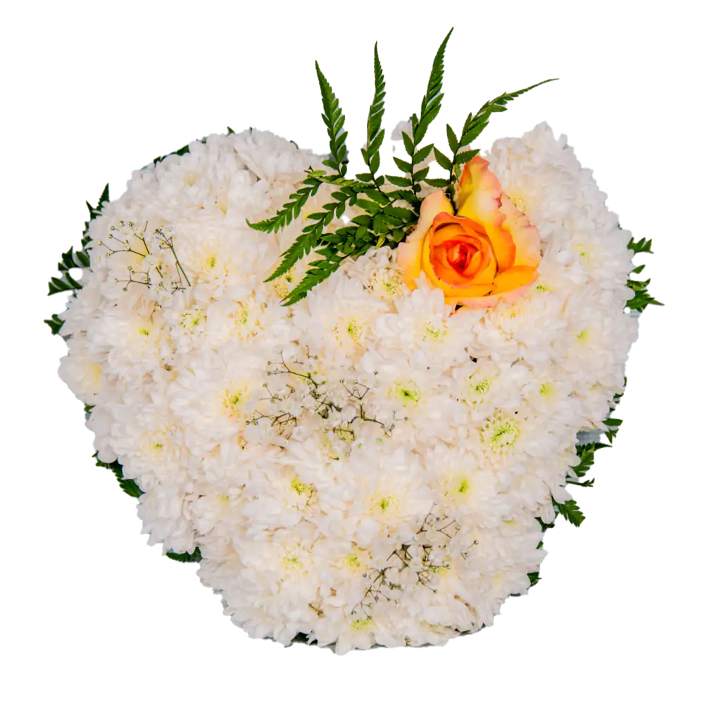 Coração de flores pequeno