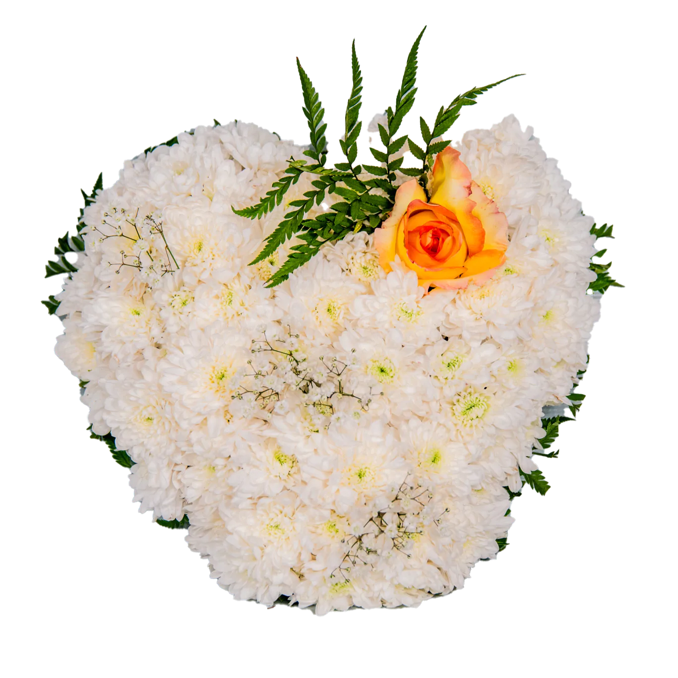 Coração de flores pequeno